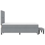vidaXL Lit à ressorts avec matelas Gris clair 120 x 190 cm