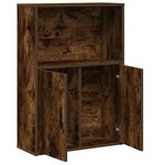 vidaXL Bibliothèque chêne fumé 60x24x85 cm bois d'ingénierie