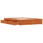 vidaXL Cadre de lit Cire marron 120 x 200 cm Bois de Pin Massif