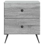 vidaXL Cabinet de chevet avec tiroir Sonoma gris 43 x 34 5 x 47 5 cm