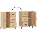 vidaXL Buffet chêne sonoma 69 5x34x90 cm bois d'ingénierie