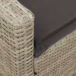 vidaXL Canapé de jardin et coussins gris clair résine tressée