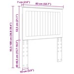 vidaXL Tête de lit avec tête de lit Chêne fumé 80 cm Bois d'ingénierie