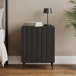 vidaXL Cabinet de chevet Noir 43 x 34 5 x 52 cm Bois d'ingénierie