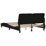 vidaXL Cadre de lit sans matelas noir 120x200 cm tissu