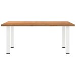 vidaXL Table à manger marron clair bois de chêne massif rectangulaire