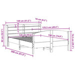 vidaXL Cadre de lit sans matelas blanc 120x190 cm bois de pin massif