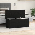Boîte de rangement vidaXL en chêne noir 90x35x35 cm en bois d'ingénierie