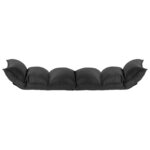 vidaXL Chaise pliable de sol Noir Tissu