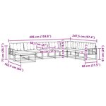 vidaXL Ensemble de canapés d'extérieur 8 pc Blanc et gris clair