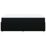 vidaXL Sommier à lattes de lit avec matelas Noir 160x200 cm Tissu