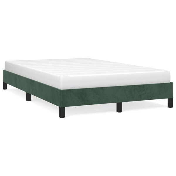 vidaXL Cadre de lit sans matelas vert foncé 120x200 cm velours
