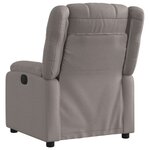 vidaXL Fauteuil inclinable électrique Taupe Tissu