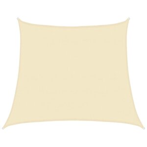 vidaXL Voile d'ombrage 160 g/m² Crème 4/5x4 m PEHD