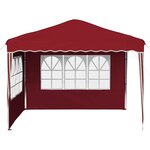 vidaXL Tente de fête pop-up 288 x 288 x 245 cm Bordeaux Tissu Oxford