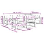 vidaXL Ensemble de canapés d'extérieur 6 pc Blanc et Beige Polyester