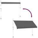 vidaXL Auvent manuel rétractable 400 cm Anthracite