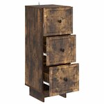 vidaXL Armoire à tiroirs Chêne fumé 33 x 34 5 x 90 cm