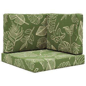 vidaXL Coussin de canapé d'extérieur Polyester Modèle feuille