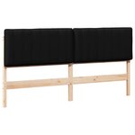 vidaXL Tête de lit capitonnée Marron et Noir 200 cm Pin massif
