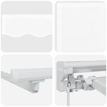 vidaXL Auvent rétractable manuel Blanc 5 × 3 5 m