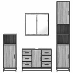 vidaXL Ensemble de meubles de salle de bain 4 Pièces sonoma gris