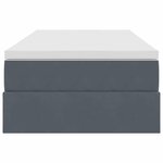 vidaXL Lit avec rangement et matelas Gris foncé 100 x 200 cm Velours