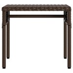 vidaXL Chaise longue avec auvent et table marron résine tressée