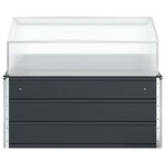 vidaXL Jardinière Anthracite 100 x 100 x 77 cm Acier galvanisé