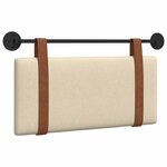 vidaXL Tête de lit suspendue Crème PU antique