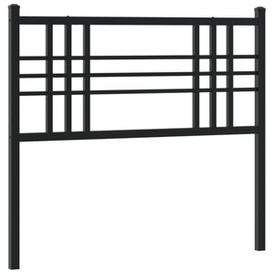 vidaXL Tête de lit métal noir 100 cm