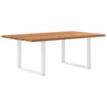 vidaXL Table à manger marron clair bois de chêne massif rectangulaire