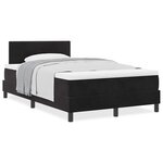 Lit Box Spring vidaXL avec Matelas Noir 120x200 cm Velours
