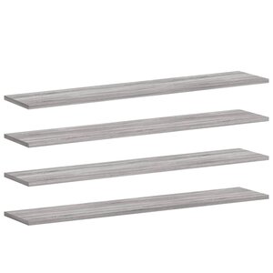 vidaXL Étagères murales 4 Pièces sonoma gris 100x20x1 5cm bois ingénierie
