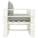 vidaXL Canapé palette de jardin avec coussins taupe Bois