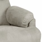 vidaXL Fauteuil de massage gris clair tissu microfibre