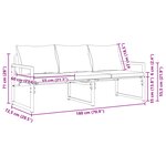 vidaXL Banc de jardin Noir 61 x 72.5 x 71 cm Acier