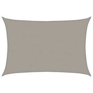vidaXL Voile d'ombrage 160 g/m² rectangulaire gris clair 5x6 m PEHD