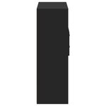 vidaXL Buffet haut noir 80x42 5x124 cm bois d'ingénierie