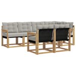 vidaXL Ensemble de canapés d'extérieur 7 pc Blanc et gris clair