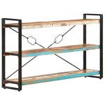 vidaXL Bibliothèque 3 niveaux 140x30x80 cm Bois de récupération massif