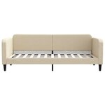 vidaXL Lit de jour avec lit gigogne crème 80x200 cm tissu