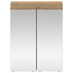 vidaXL Amoire de salle de bain avec miroir TULUM Chêne artisanal