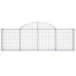 vidaXL Paniers à gabions arqués 25 Pièces 200x30x60/80 cm Fer galvanisé