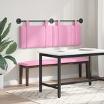 vidaXL Tête de lit suspendue Rose Tissu