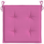 vidaXL Coussins de chaise de jardin lot de 2 rose 50x50x4 cm tissu