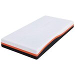 vidaXL Matelas Blanc et Noir 100 x 200 cm Tissu jacquard