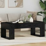 vidaXL Table basse Chêne noir 110 x 50 x 41 cm Bois d'ingénierie