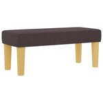 vidaXL Lit à Ressorts avec Matelas & Banc Marron Foncé 100x200 cm Tissu
