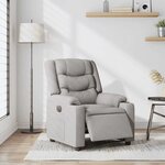 vidaXL Fauteuil inclinable électrique gris nuage tissu